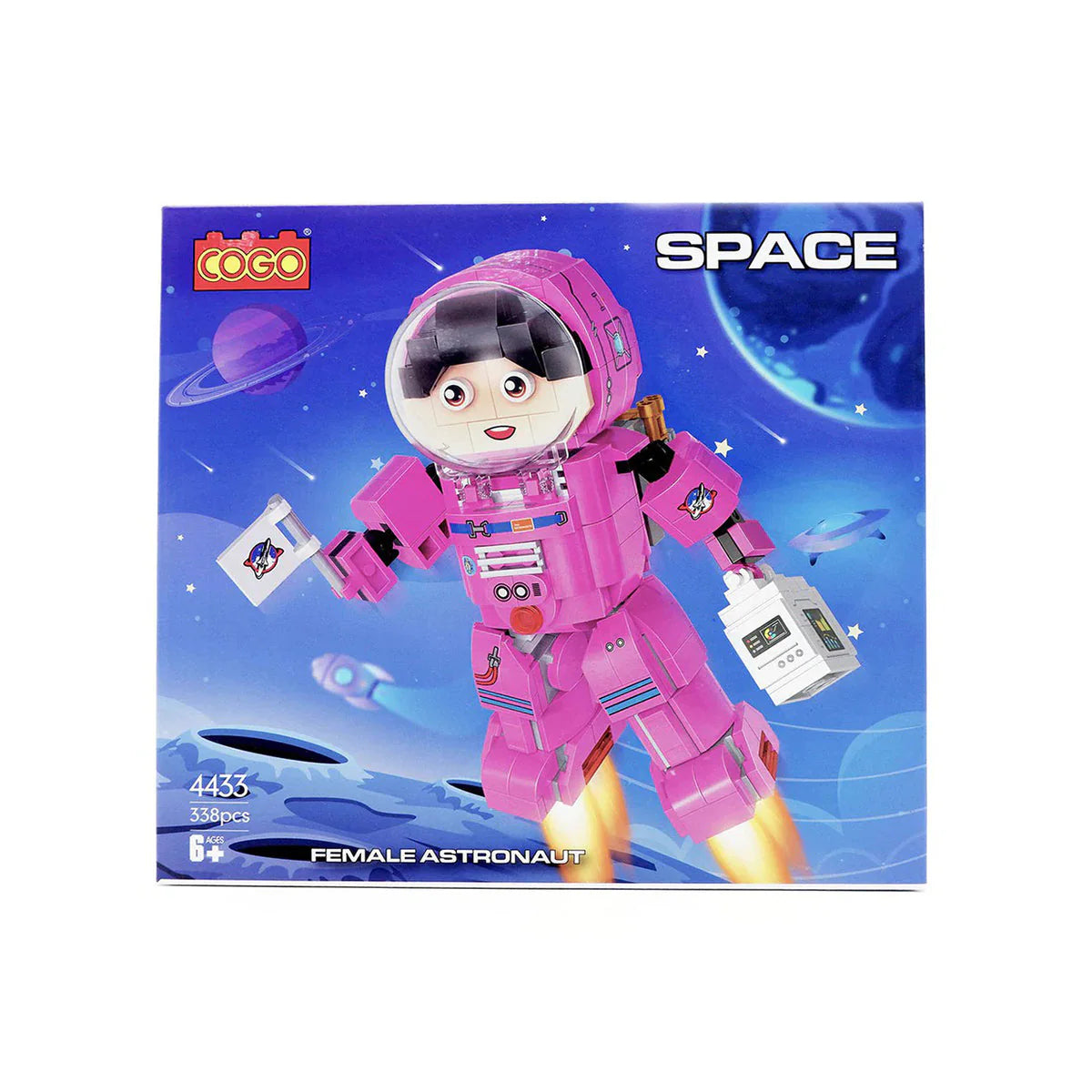 Cogo Space Female Astronaut Building Blocks