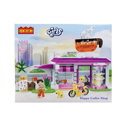 Cogo Dream Girls Happy Coffee Shop Building Blocks 240 Pcs