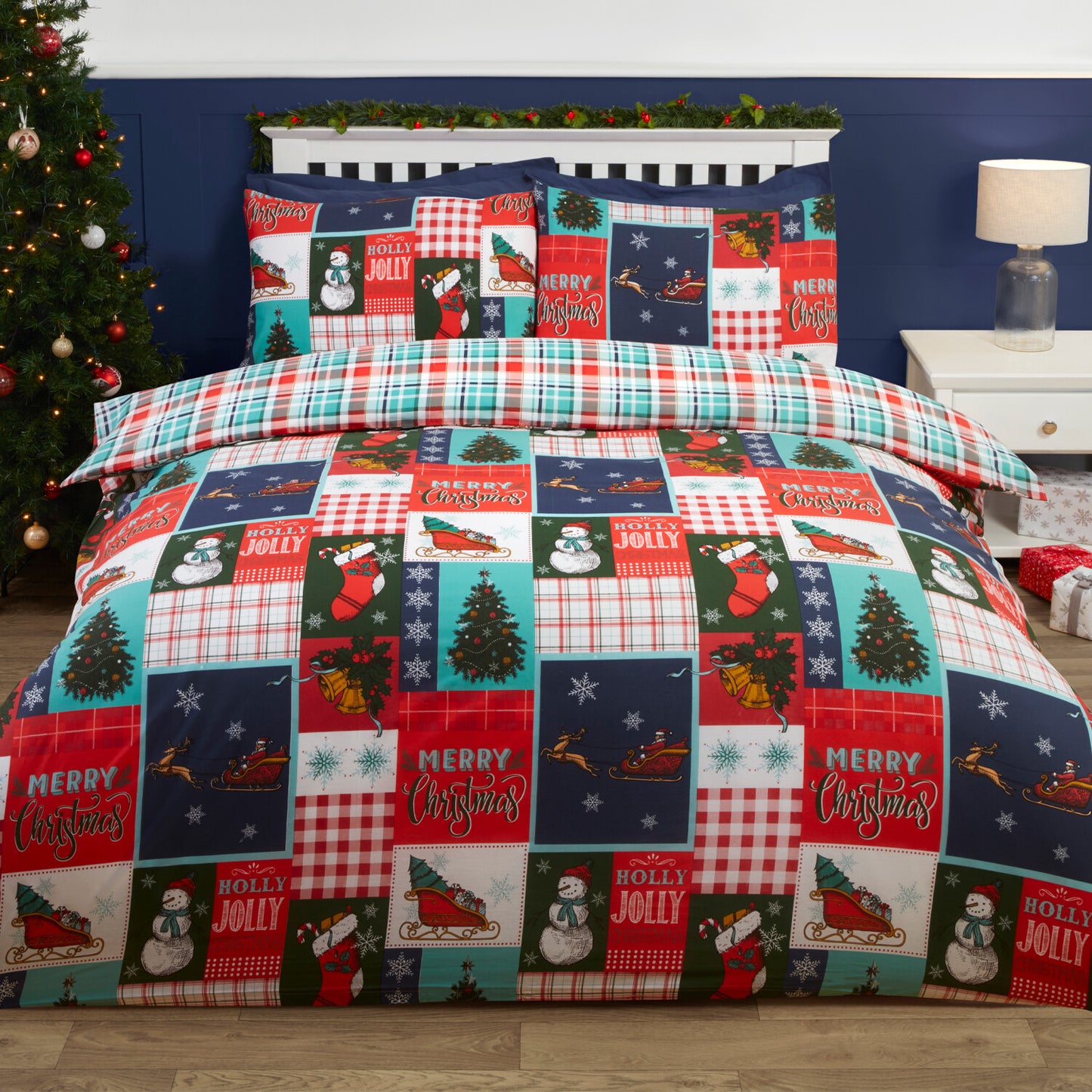 Christmas kids cotton Bed Sheets