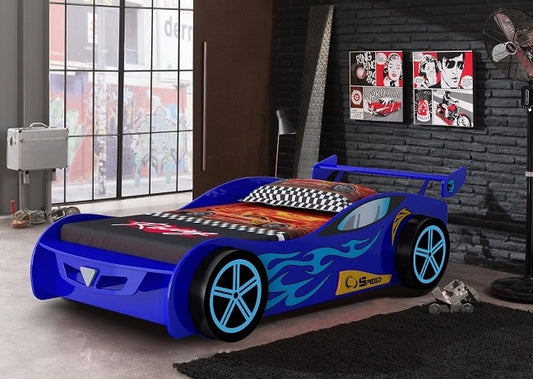 Kids Car Bed - Speedy Blue