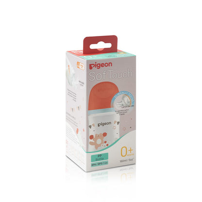 Pigeon SofTouch Wide Neck Feeder PP 160ML Cat