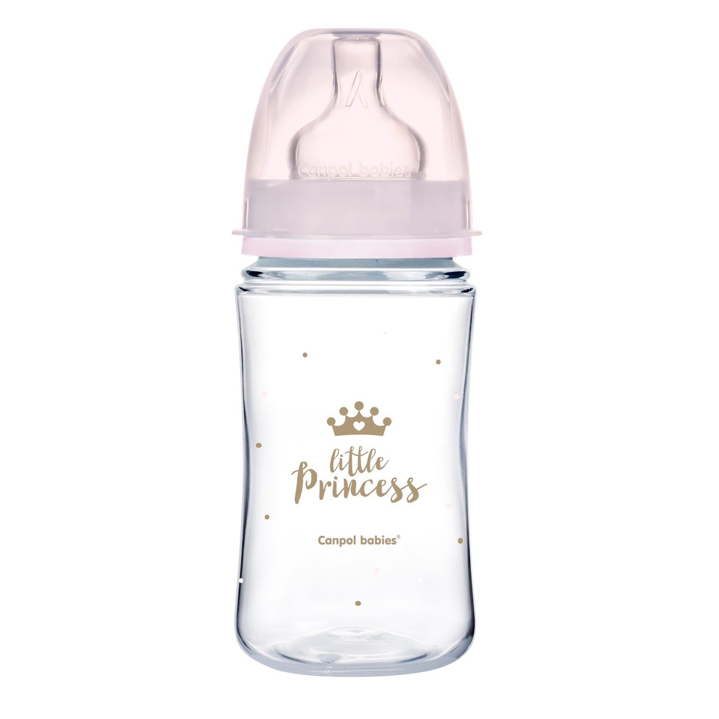 Canpol Babies Anti-Colic Wide Neck Bottle 240Ml Pp Princess Pink