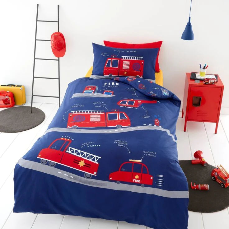 Traffic kids cotton Bed Sheets