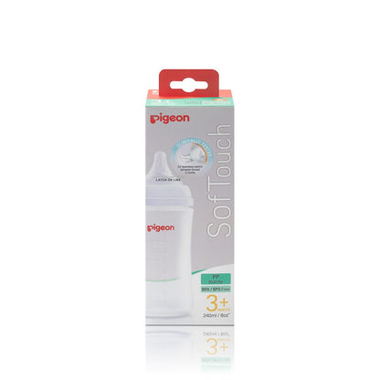 Pigeon SofTouch Wide Neck Feeder PP 240ML Logo