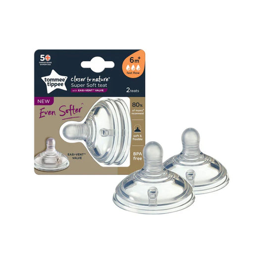 Tommee Tippee Fast Flow Soft Teat 2-PK