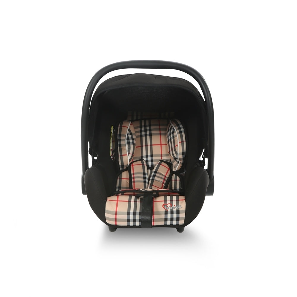 Tinnies Baby Carry Cot – Beige Check