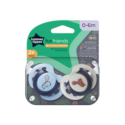 Tommee Tippee Fun Style Pacifiers 2-PK 0-6M