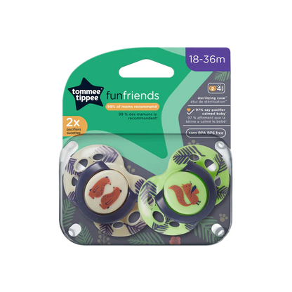 Tommee Tippee Fun Style Pacifiers 2-PK 18-36M