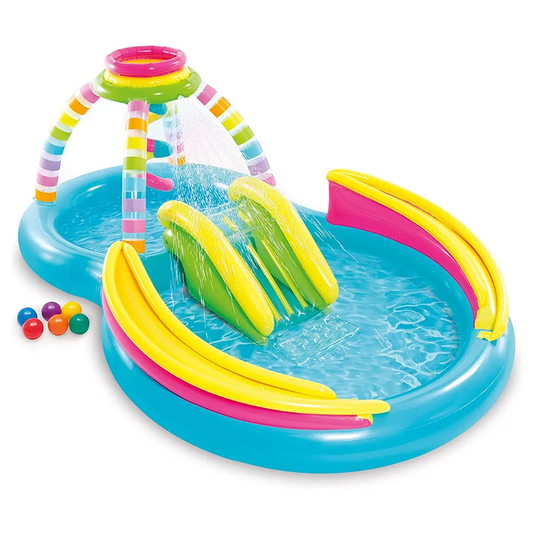 Intex Rainbow Funnel Play Center Pool For Kids With Six Balls