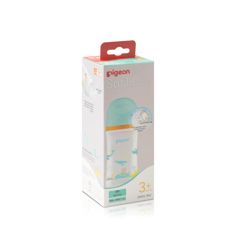 Pigeon SOFTOUCH 3 WN FEEDER PP 240ML DOLPHIN