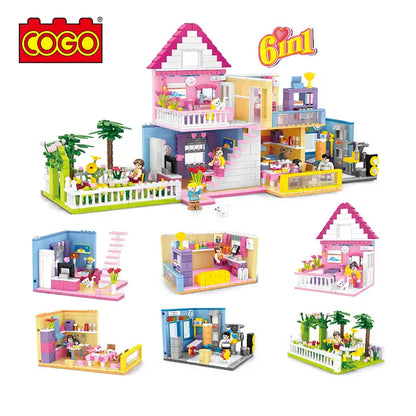 Cogo Dream Girls Beach House Blocks Set