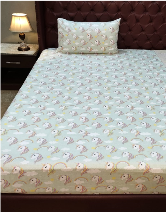Unicorn kid cotton Bed Sheets