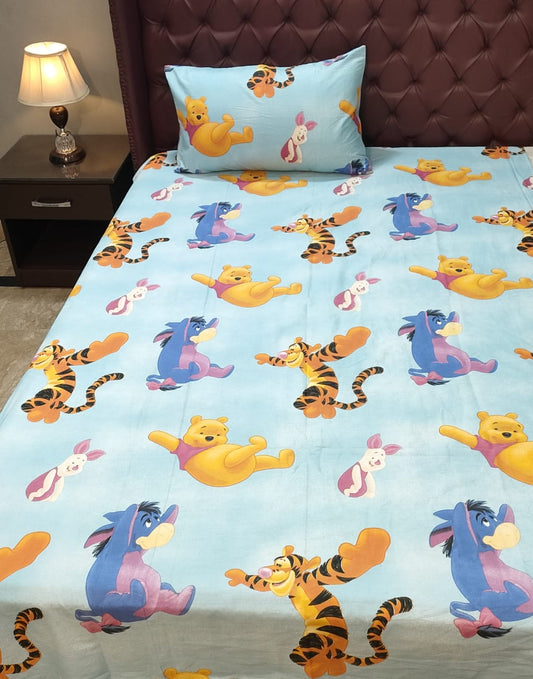Bear & Tiger kids cotton Bed Sheets