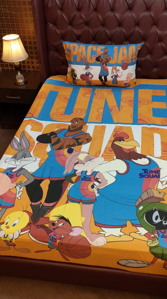 Space Jam kids cotton Bed Sheets