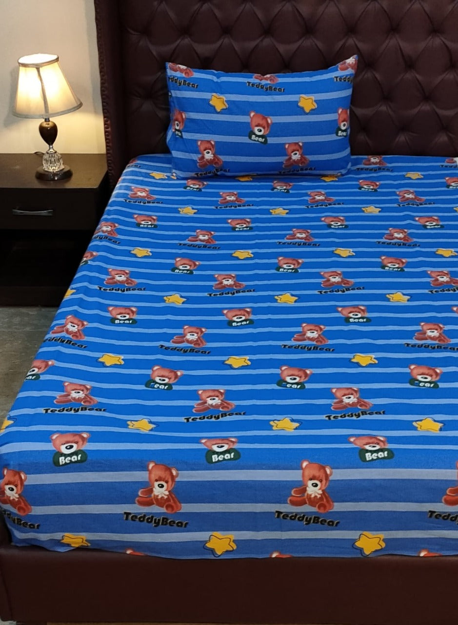 Teddy Bear kids cotton Bed Sheets
