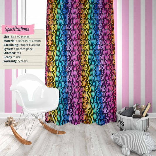 Rainbow Kids Curtain