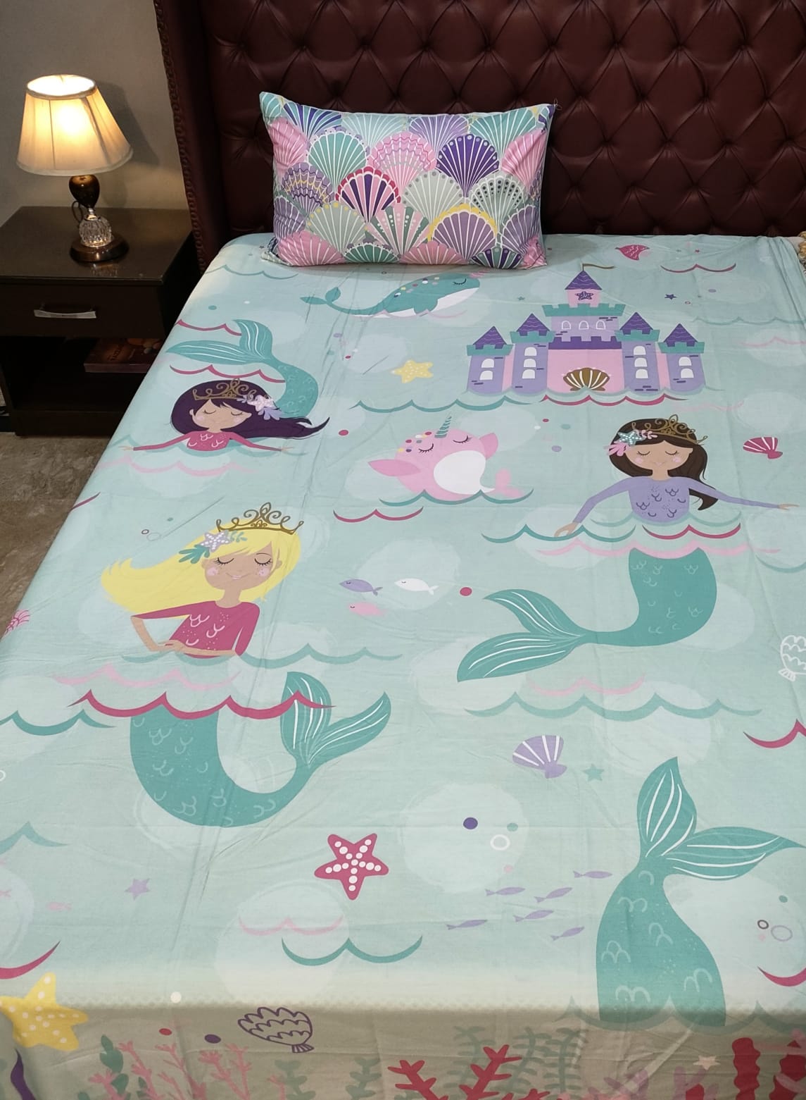 Mermaid Girl Percale kids Bedsheets