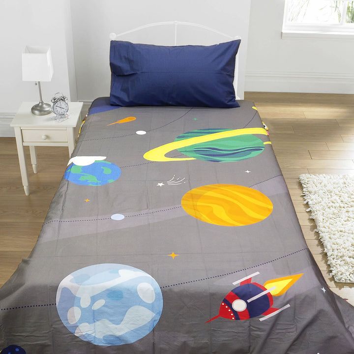 Space kids cotton Bed Sheets