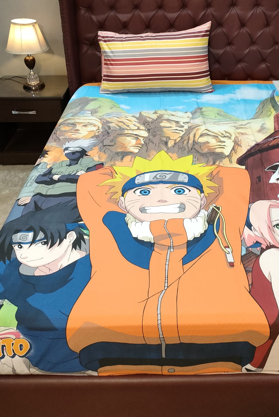 Anime characters kids cotton Bed Sheet