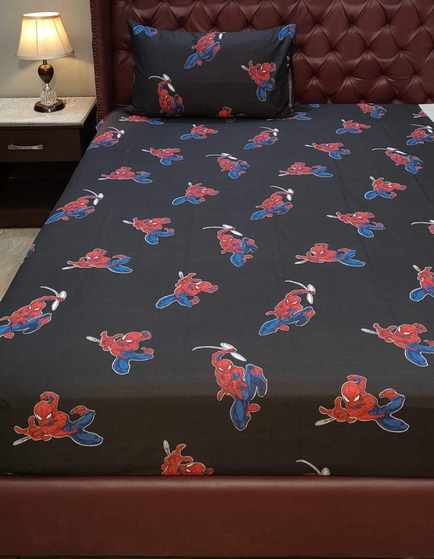 Spiderman Kids Cotton Bed Sheet