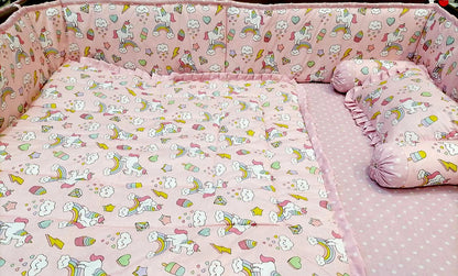 Unicorn Bedding Baby Cot Set
