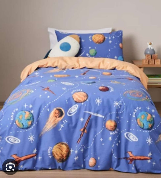 Space Kids Cotton Bedsheet