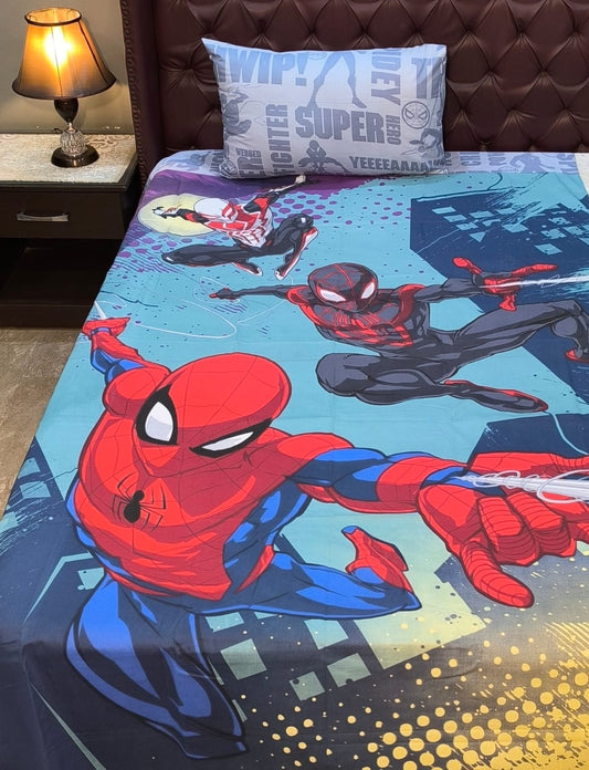 Spider man kid cotton Bed Sheets
