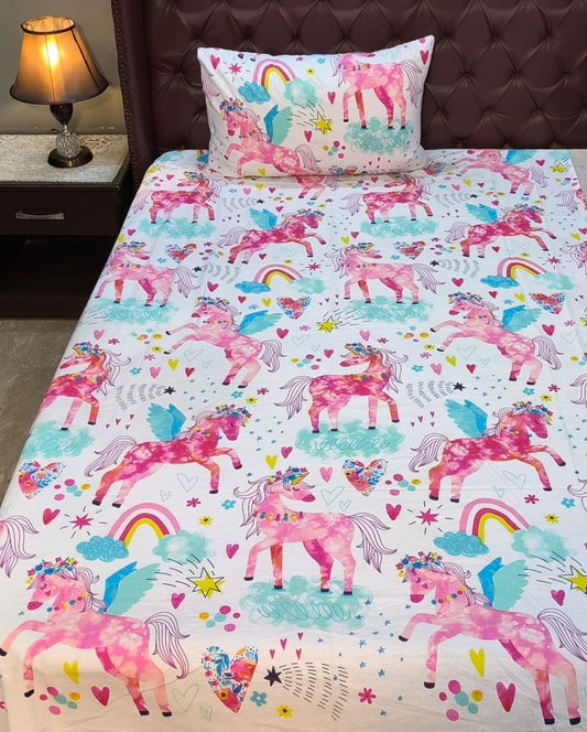 Unicorn Kids Cotton Bedsheet