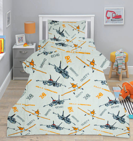 Aeroplane Kids Cotton Bed Sheet