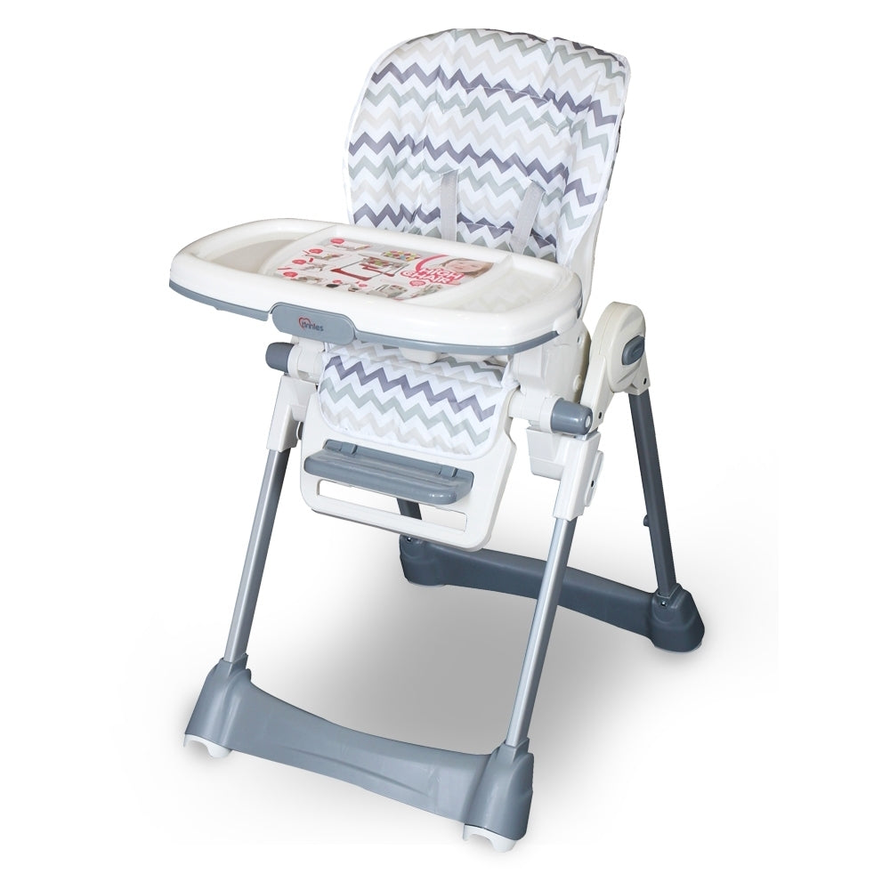 Tinnies Adjustable High Chair – Grey Stripes