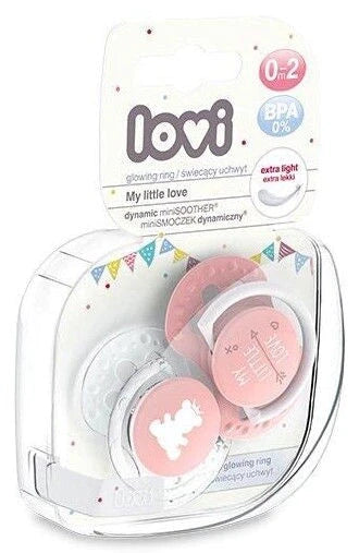 LOVI Silicone Dynamic Soother 0-2m 2 pcs My Little Love Girl