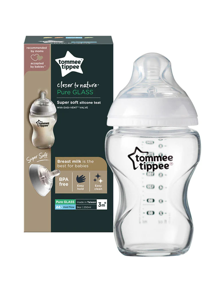 Tommee Tippee Glass Bottle Medium Flow Teat 260ML/9OZ