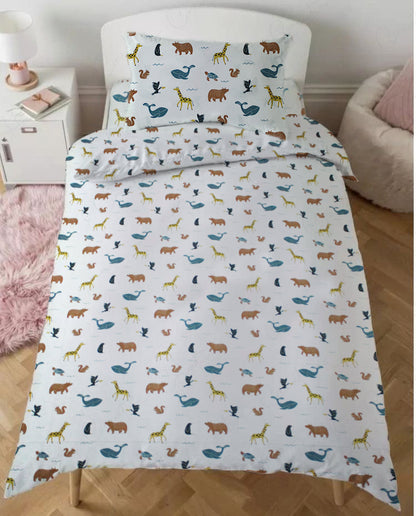 Animals kids cotton Bed Sheet